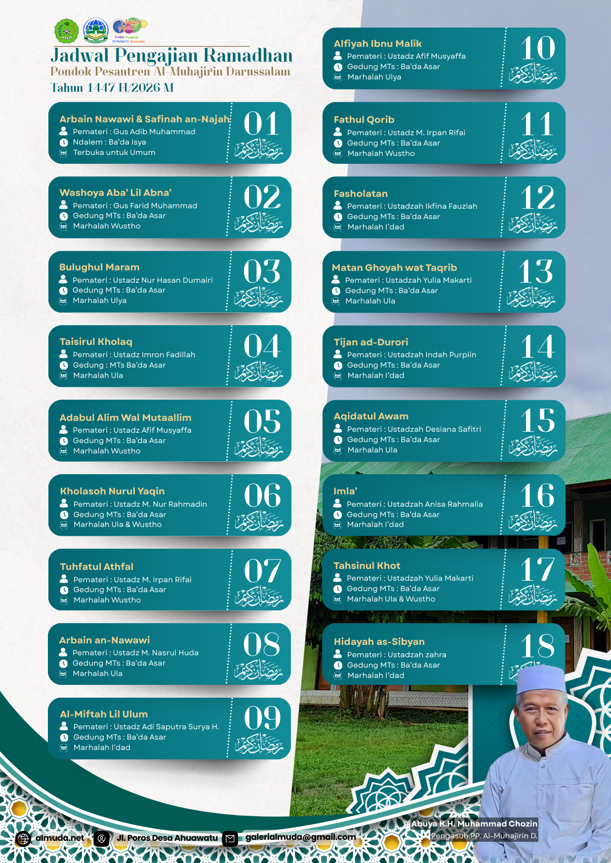 lampiran jadwal pengajian selama Bulan Ramadhan